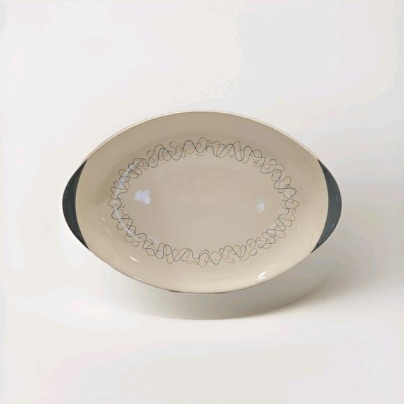 Royal Doulton - Tracery - MCM - D6442 - Oval Platter - 15in RARE - Picture 1 of 10